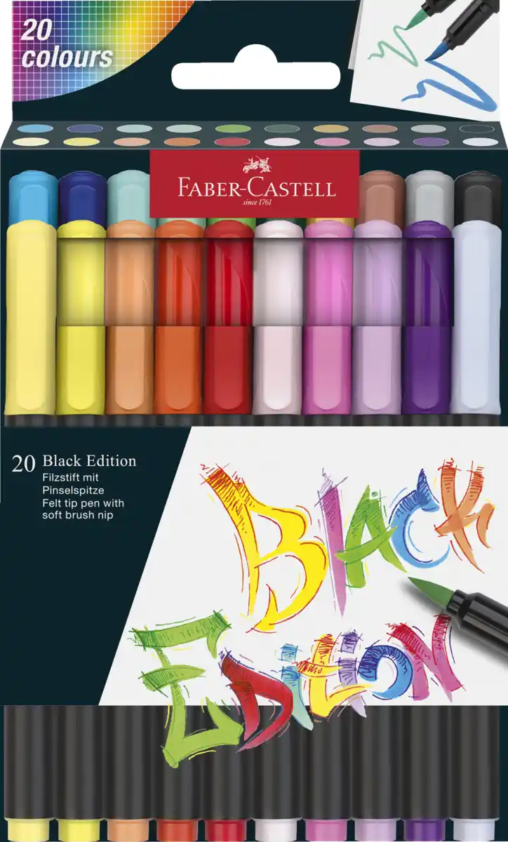 Bild 1 von Faber-Castell 20er-Set Filzstifte Black Edition