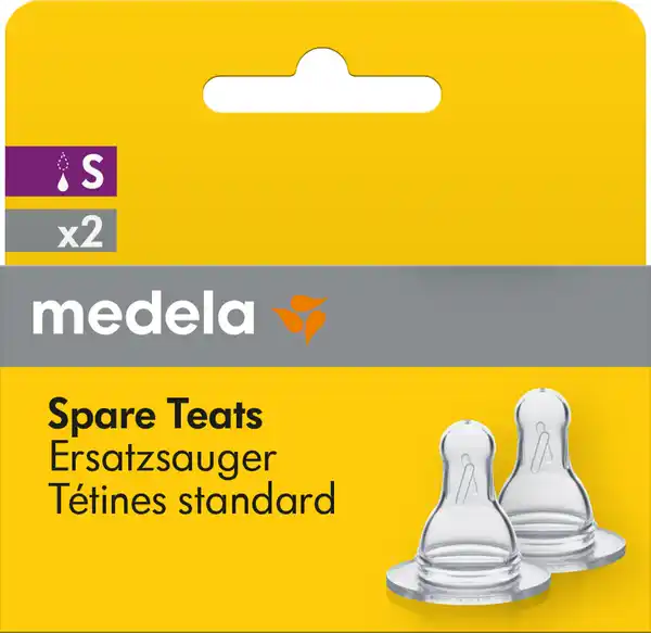 Bild 1 von medela Ersatzsauger für Muttermilchflasche, Gr. S 2er Pack
