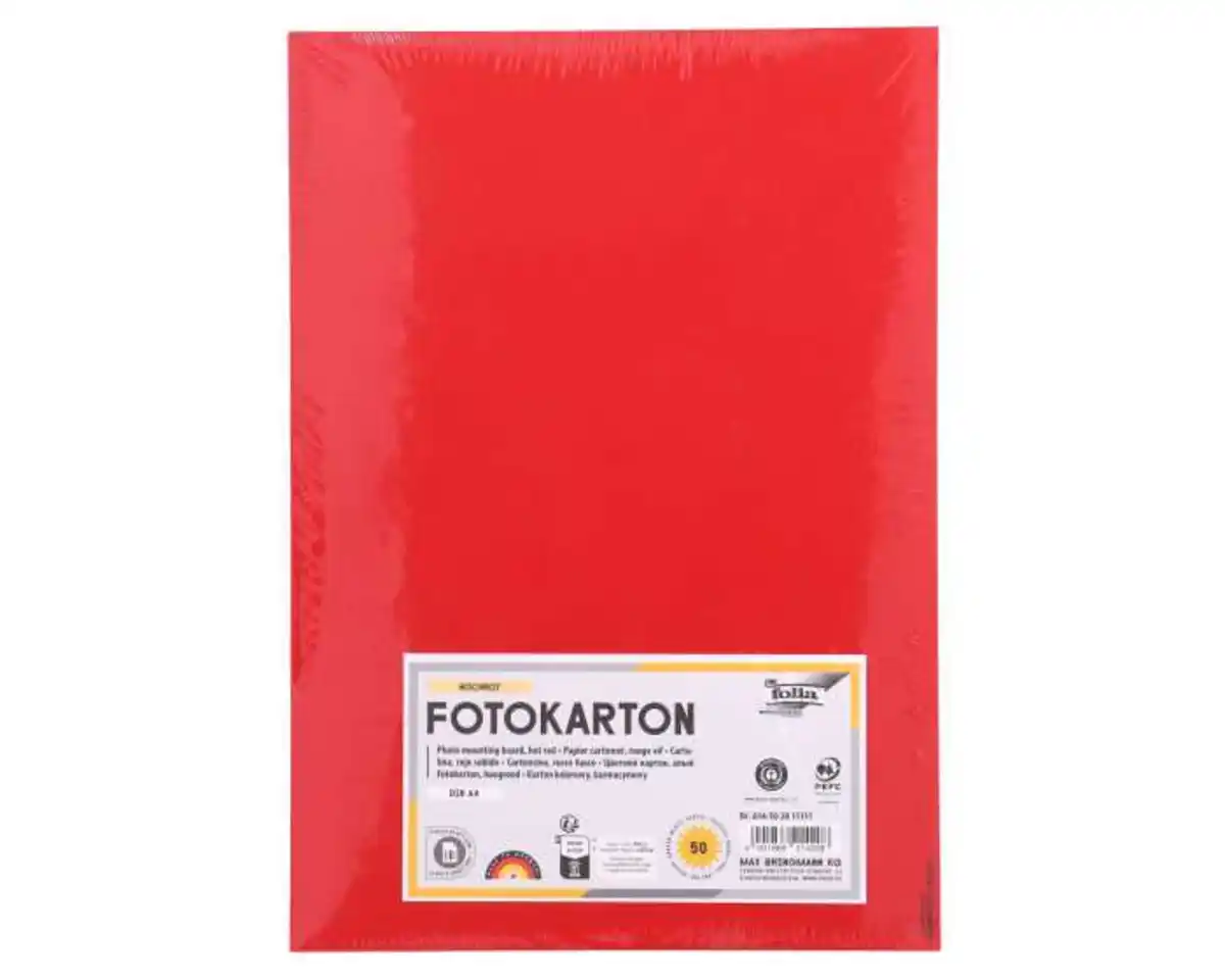 Bild 1 von FOLIA Fotokarton hochrot DIN A4
