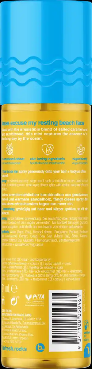 Bild 2 von b.fresh Haar- und Körperspray - salty little beach, 221 ml