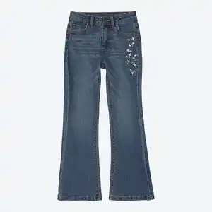 Kinder-Mädchen-Jeans mit Stickerei