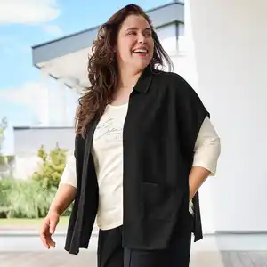 Damen-Cardigan mit Hemdkragen, große Größen