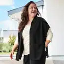 Bild 1 von Damen-Cardigan mit Hemdkragen, große Größen