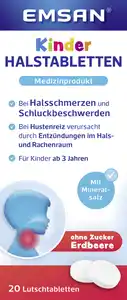 Emsan Kinderhalstabletten ohne Zucker Erdbeere