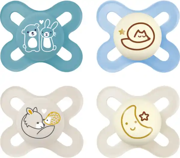 Bild 2 von MAM Schnuller Original Start Day & Night, 0-2 M, 4er-Set, blue