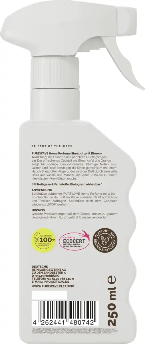 Bild 2 von Purewave Home Perfume Sheabutter & Birnenblüte, 250 ml