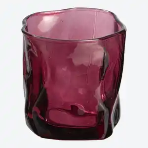 Teelichthalter aus Glas, ca. 7,5x7,5x7 cm