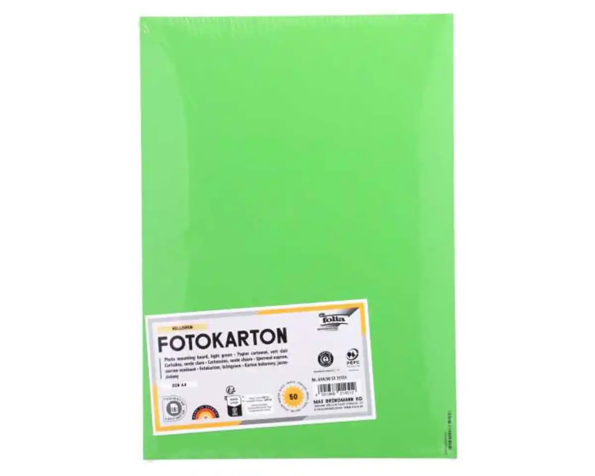 Bild 1 von FOLIA Fotokarton hellgrün DIN A4