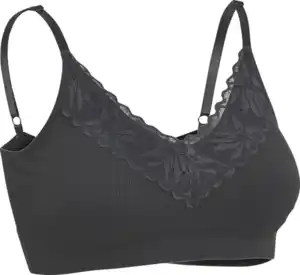 IDEENWELT Ripp-Bustier mit Spitze Gr. M