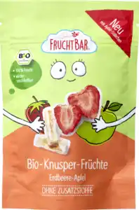 FruchtBar Bio-Knusper-Früchte Erdbeere-Apfel, 15 g