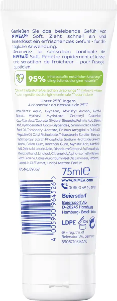 Bild 2 von NIVEA Soft Erfrischende Feuchtigkeitscreme, 75 ml