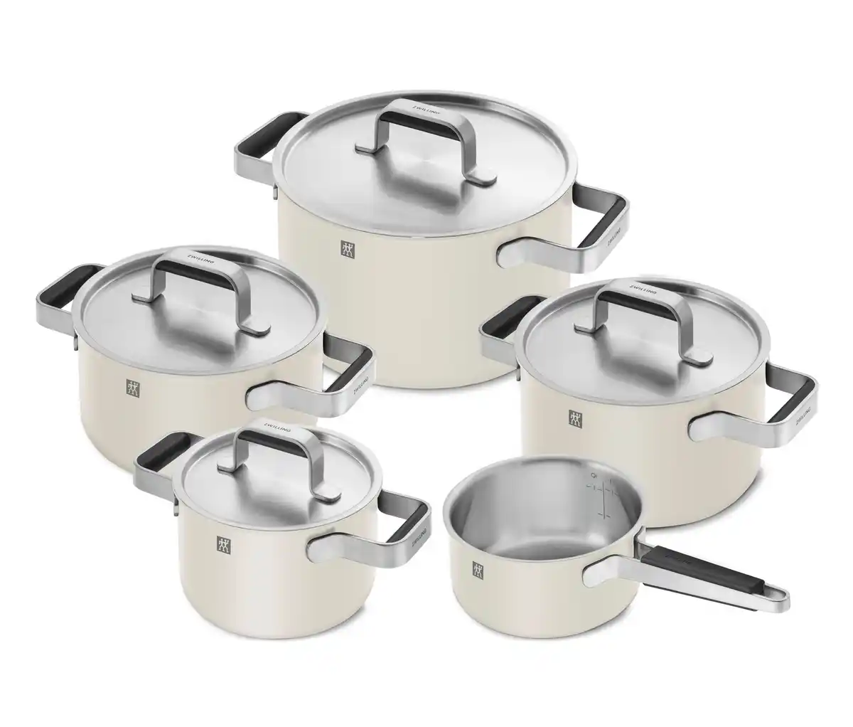 Bild 1 von ZWILLING PURE Edelstahl-Kochgeschirr-Set, 5-teilig, elfenbeinfarben