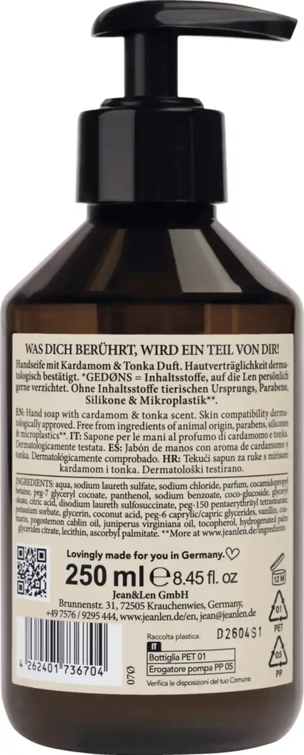 Bild 2 von Jean&Len Handseife Cardamom/Tonka, 250 ml