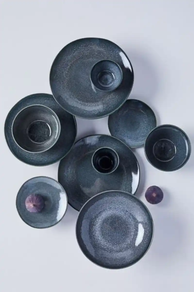 Bild 4 von Kuchenteller Porto, 16.5 cm, reaktive Glasur, schwarz