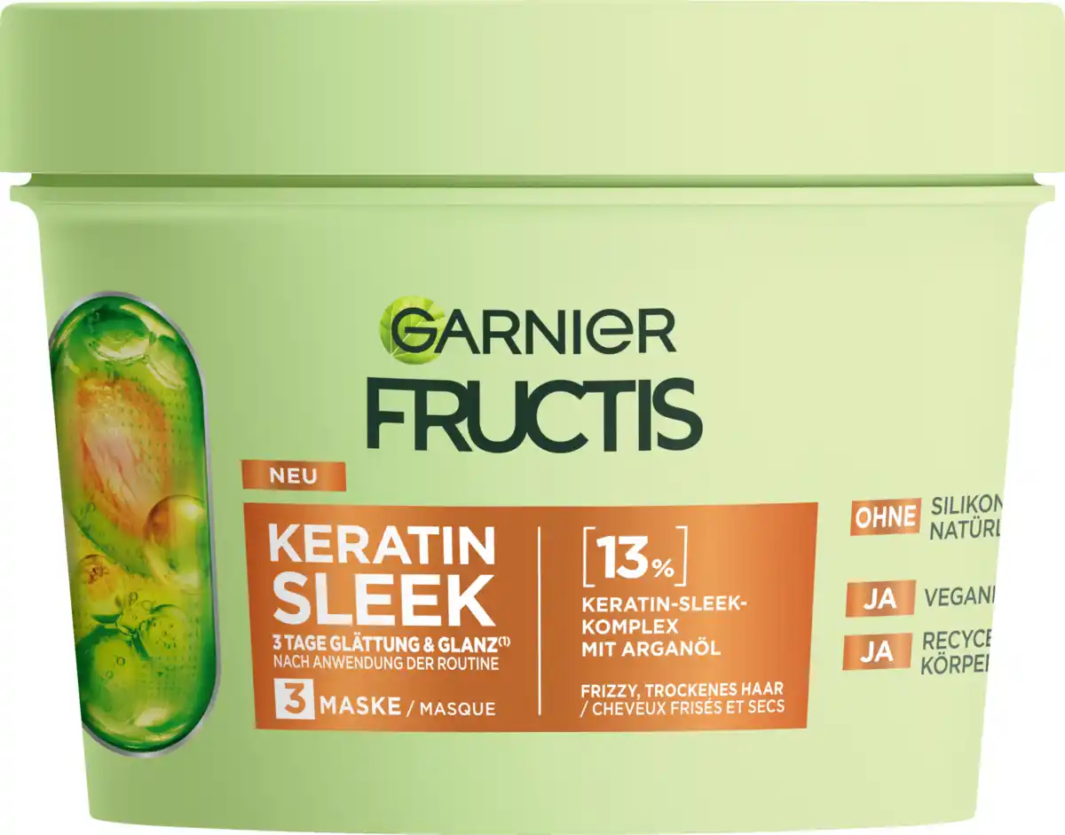 Bild 1 von Garnier Fructis Keratin Sleek Maske, 370 ml