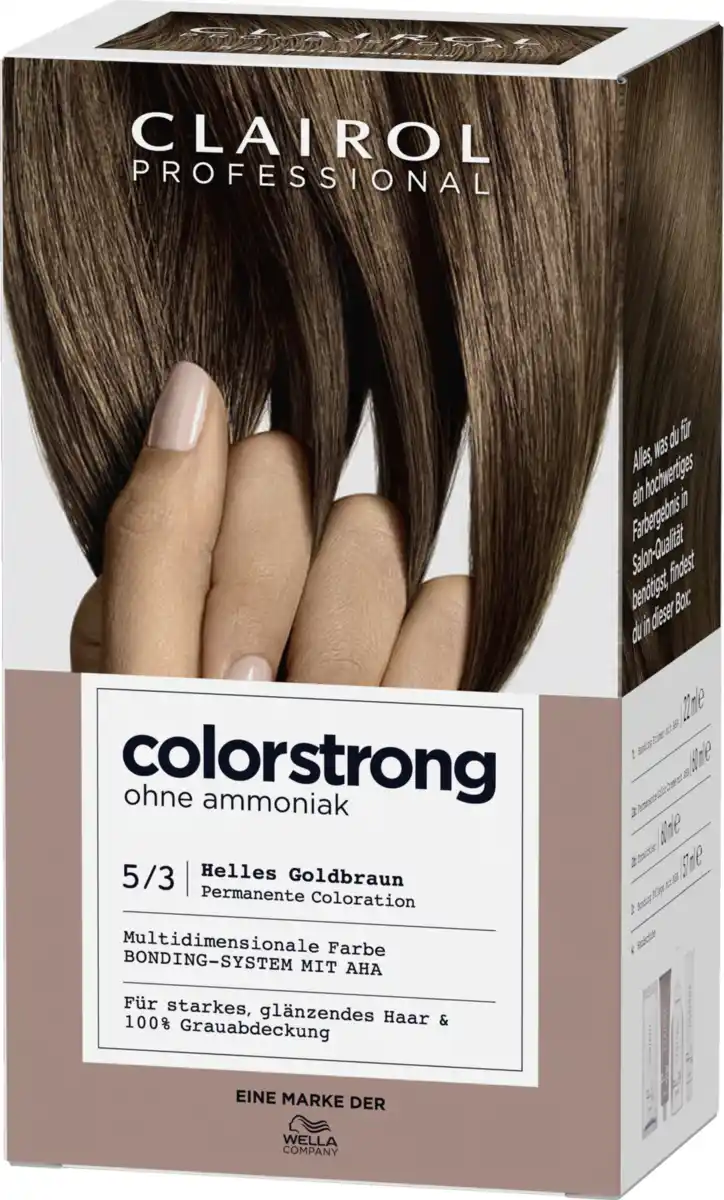 Bild 3 von Clairol Professional Colorstrong permanente Haarfarbe 5/3 Helles Goldbraun