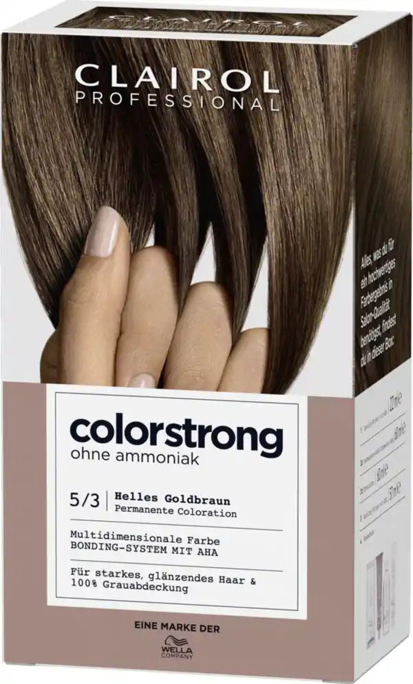 Bild 3 von Clairol Professional Colorstrong permanente Haarfarbe 5/3 Helles Goldbraun
