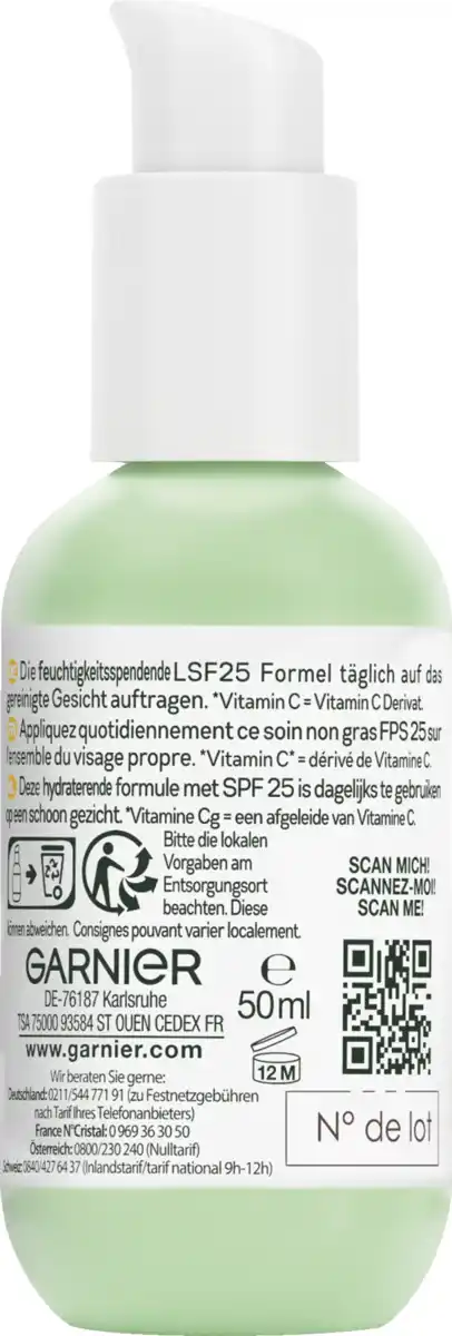 Bild 3 von Garnier SkinActive 2in1 Vitamin C Glow Booster Crème LSF 25, 50 ml