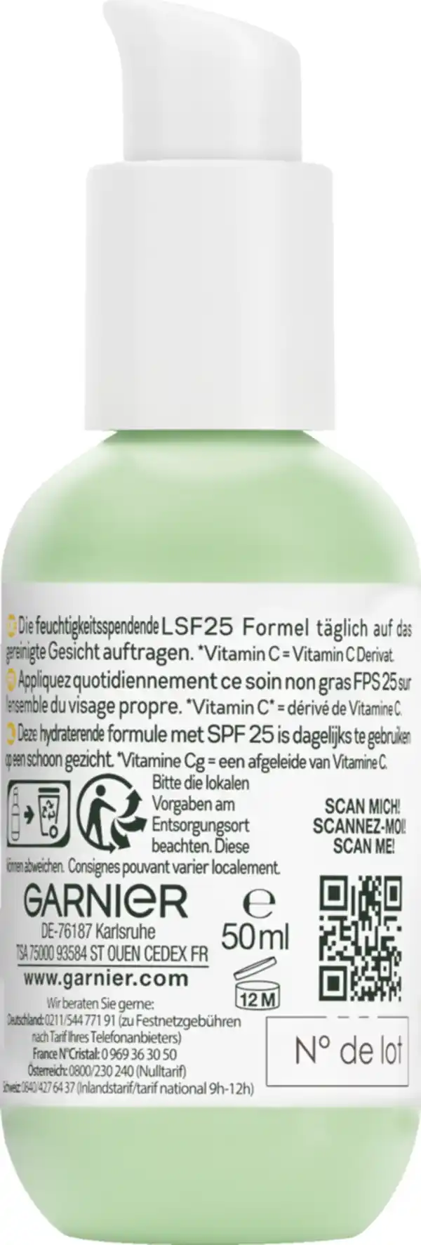Bild 3 von Garnier SkinActive 2in1 Vitamin C Glow Booster Crème LSF 25, 50 ml