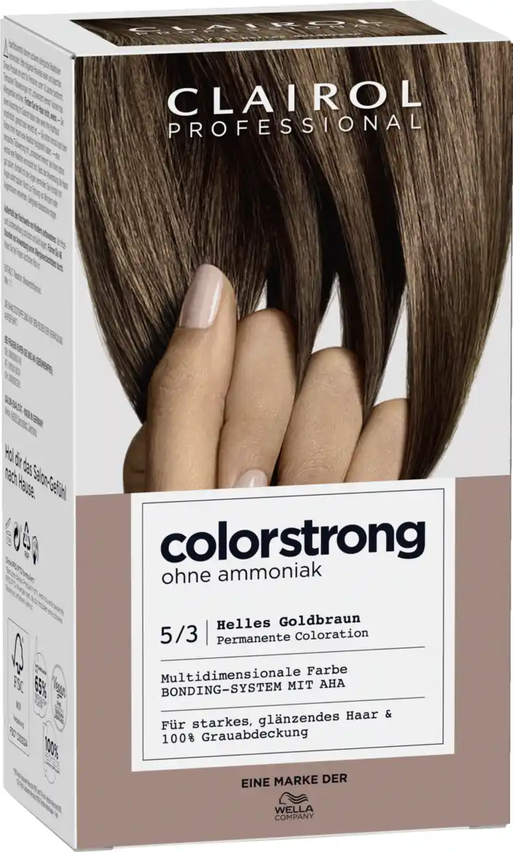 Bild 2 von Clairol Professional Colorstrong permanente Haarfarbe 5/3 Helles Goldbraun