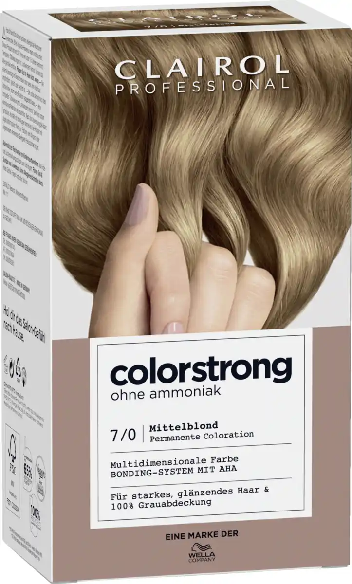 Bild 2 von Clairol Professional Colorstrong permanente Haarfarbe 7/0 Mittelblond
