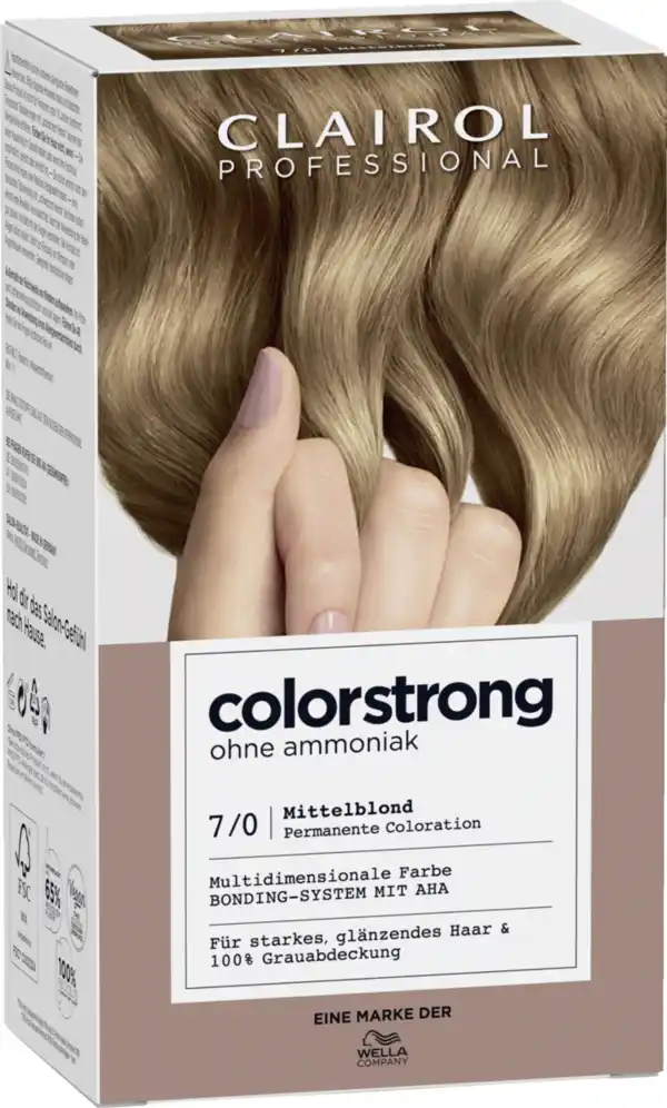 Bild 2 von Clairol Professional Colorstrong permanente Haarfarbe 7/0 Mittelblond
