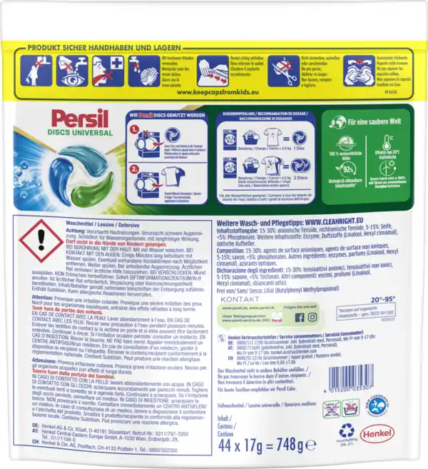Bild 2 von Persil Universalvollwaschmittel Discs 4in1 44WL, 44 WL