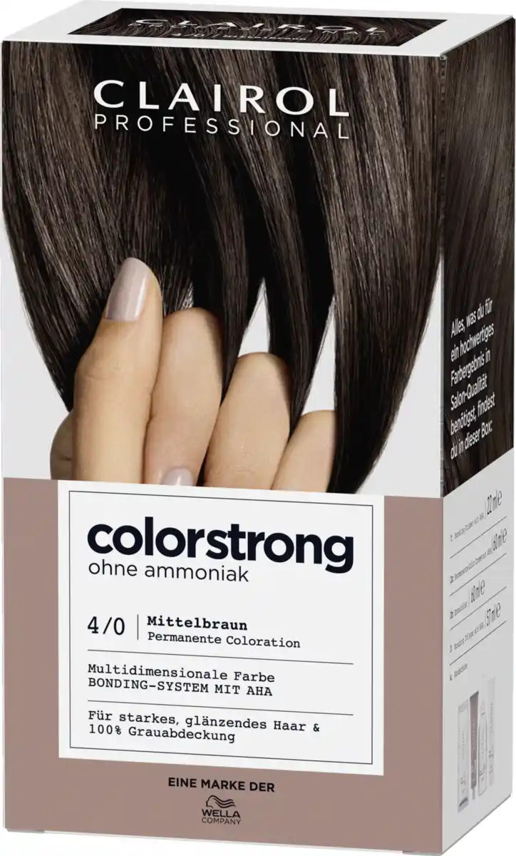 Bild 3 von Clairol Professional Colorstrong permanente Haarfarbe 4/0 Mittelbraun
