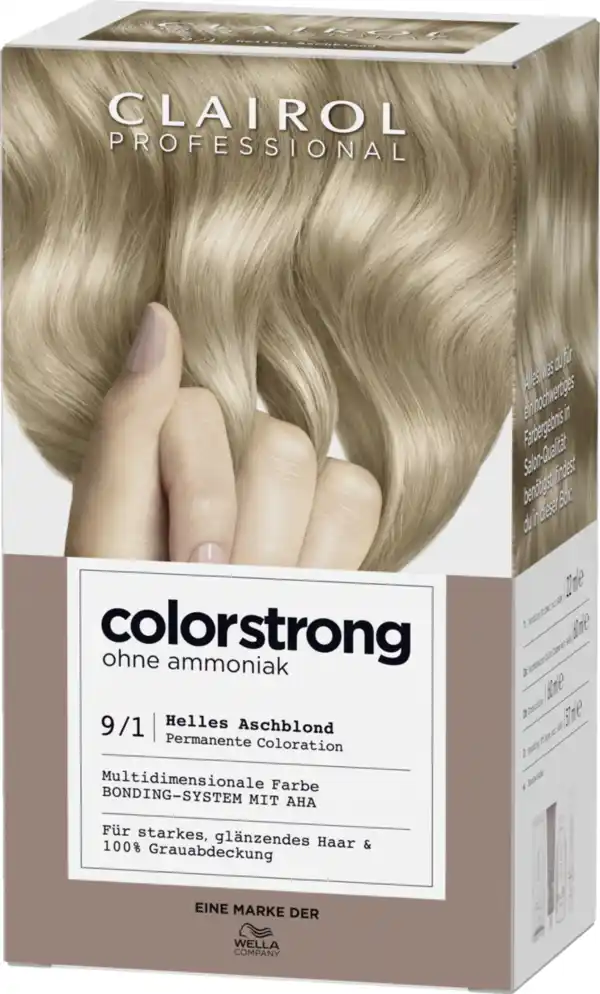 Bild 3 von Clairol Professional Colorstrong permanente Haarfarbe 9/1 Helles Aschblond