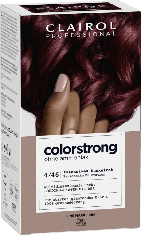 Bild 2 von Clairol Professional Colorstrong permanente Haarfarbe 4/46 Intensives Dunkelrot