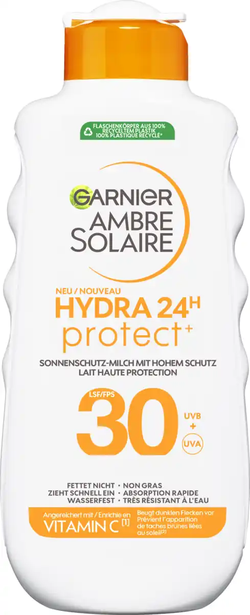 Bild 1 von Garnier Ambre Solaire Hydra Protect Sonnenschutz-Milch 24h LSF 30, 175 ml