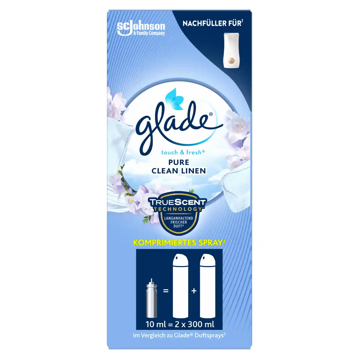 Bild 1 von Glade Touch & Fresh Minispray Nachfüller Pure Clean Linen, 10 ml