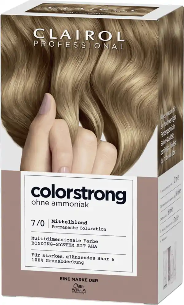 Bild 3 von Clairol Professional Colorstrong permanente Haarfarbe 7/0 Mittelblond