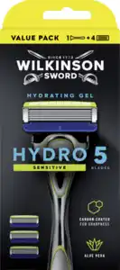 Wilkinson Sword Hydro 5 Sensitive Value Pack - Rasiergriff mit 4 Klingen