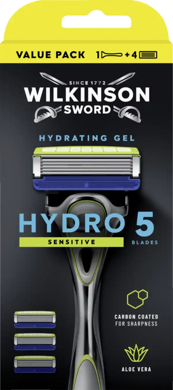 Bild 1 von Wilkinson Sword Hydro 5 Sensitive Value Pack - Rasiergriff mit 4 Klingen