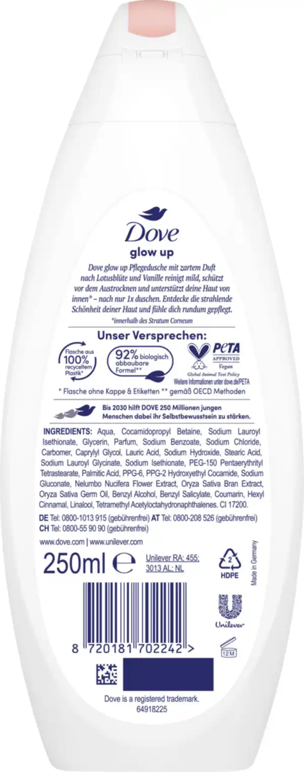 Bild 2 von Dove Pflegedusche Glow Up Limited Edition, 250 ml