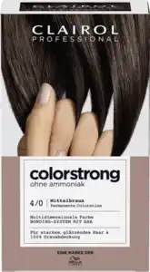Clairol Professional Colorstrong permanente Haarfarbe 4/0 Mittelbraun