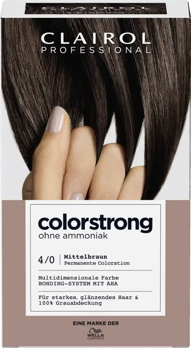 Bild 1 von Clairol Professional Colorstrong permanente Haarfarbe 4/0 Mittelbraun