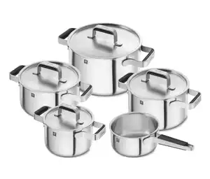 ZWILLING PURE Edelstahl-Kochgeschirr-Set, 5-teilig, edelstahlfarben