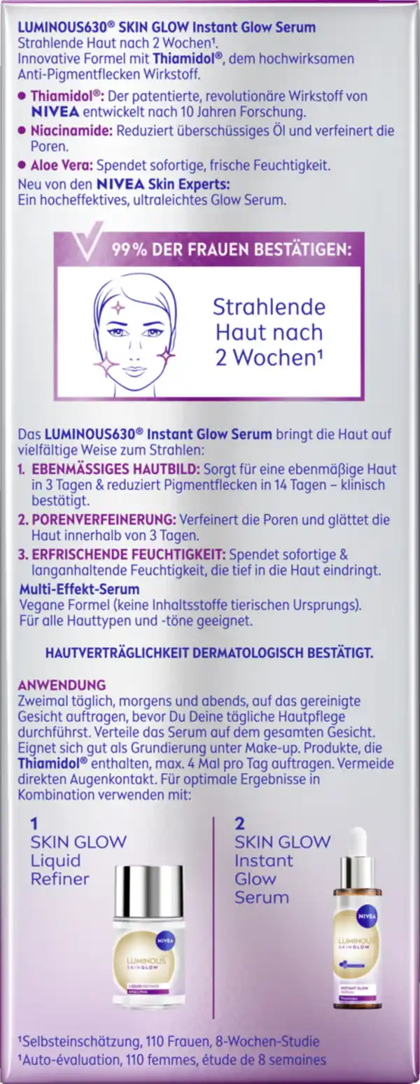 Bild 3 von NIVEA LUMINOUS630® Skin Glow Instant Glow, 30 ml