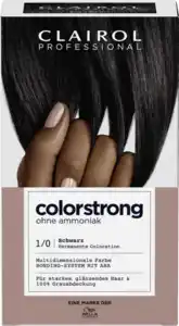 Clairol Professional Colorstrong permanente Haarfarbe 1/0 Schwarz