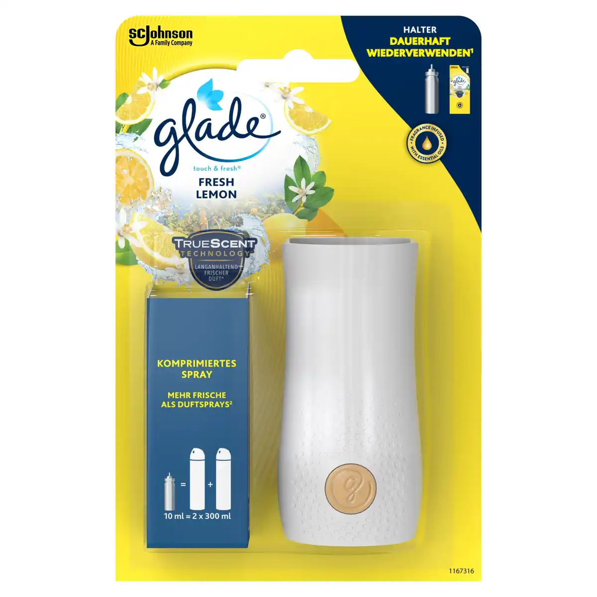 Bild 1 von Glade Touch & Fresh Minispray Halter Lemon, 10 ml