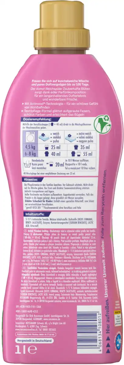 Bild 2 von domol Weichspüler Zauberhafte Blüten 40WL, 40 WL