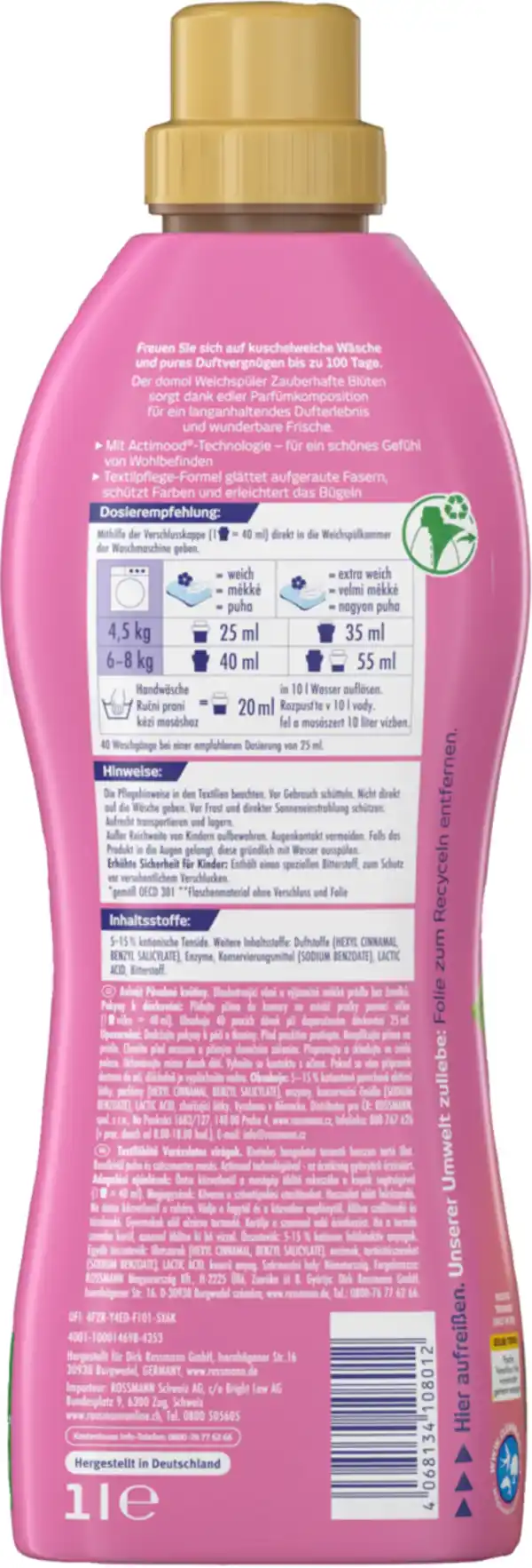 Bild 2 von domol Weichspüler Zauberhafte Blüten 40WL, 40 WL