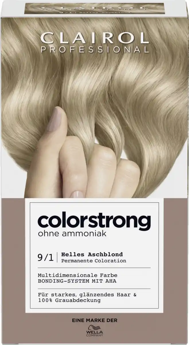 Bild 1 von Clairol Professional Colorstrong permanente Haarfarbe 9/1 Helles Aschblond