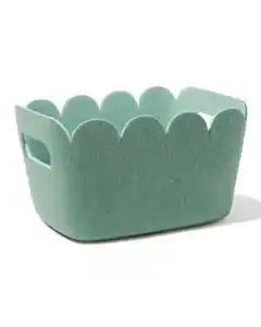 Korb 20 x 12 cm, Filz, Dunkelgrün