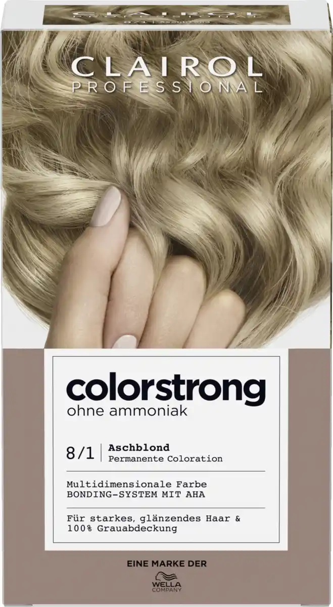 Bild 1 von Clairol Professional Colorstrong permanente Haarfarbe 8/1 Aschblond