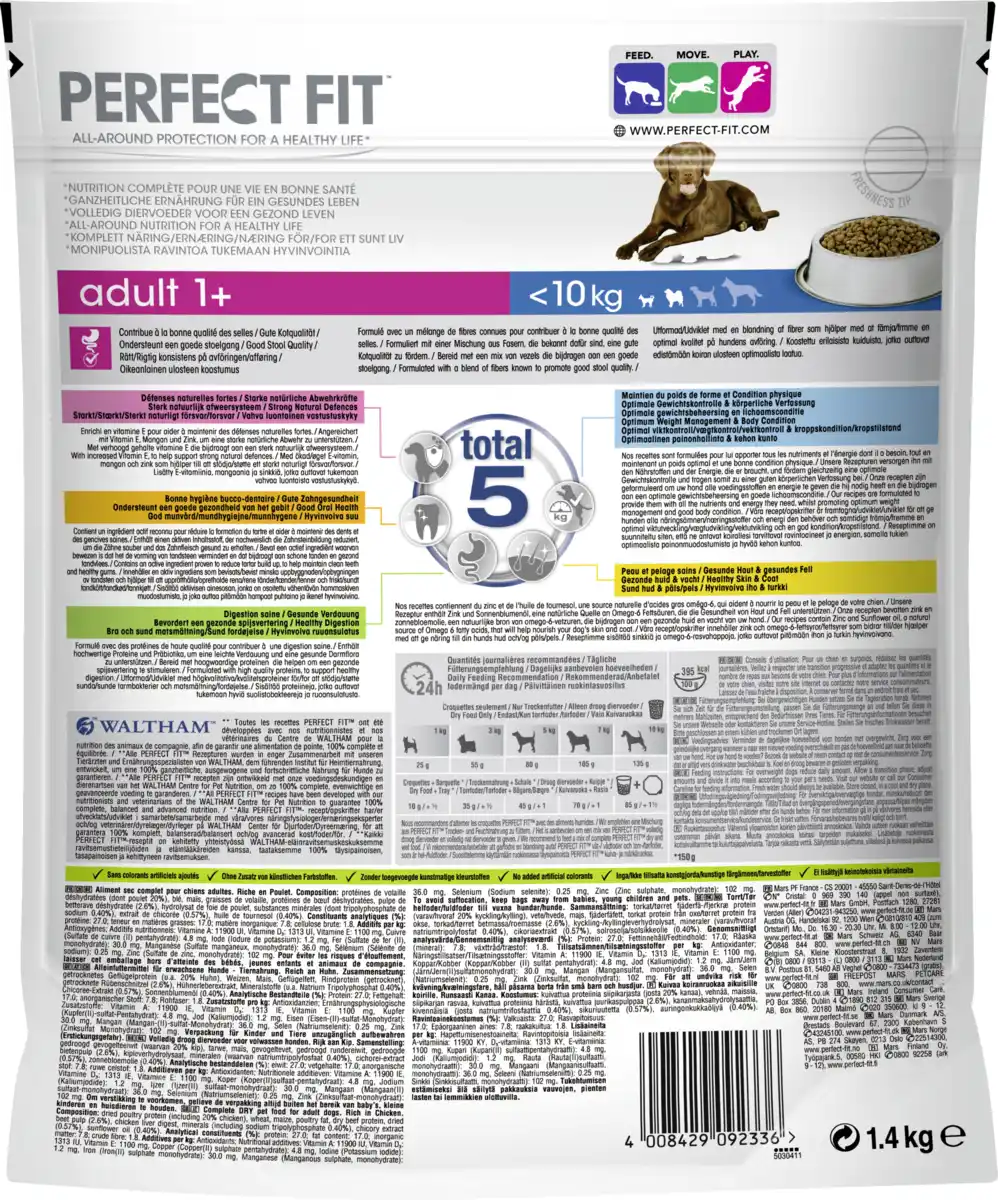 Bild 2 von Perfect Fit Adult Hundefutter 1+ XS/S mit Huhn, 1.400 g