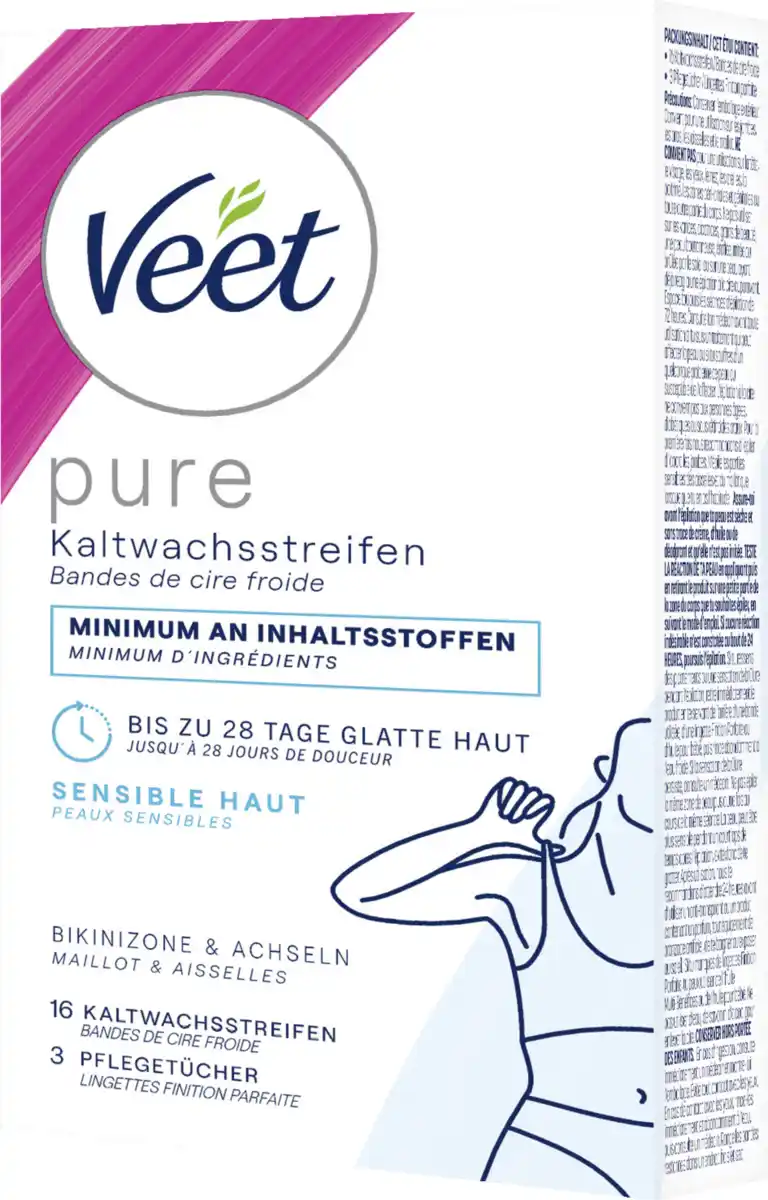 Bild 2 von Veet PURE Kaltwachstreifen Bikini & Achseln, sensible Haut