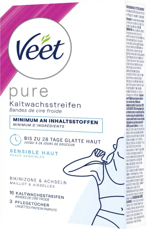 Bild 2 von Veet PURE Kaltwachstreifen Bikini & Achseln, sensible Haut